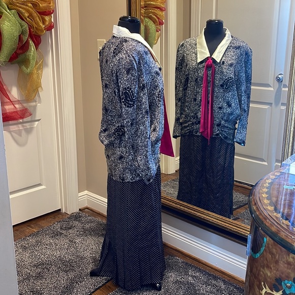 VINTAGE LOUIS FERAUD DRESS BOUGHT AT PENNY PALMER SIZE 10. Black / Cream - Picture 7 of 15